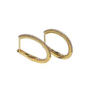 CZ U-Shape Hoops