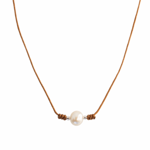 Freshwater Pearl Brown Rope Necklace