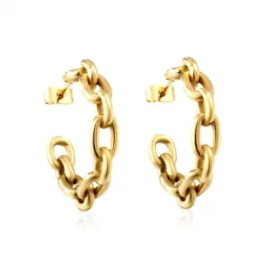 Chain Stud Hoops