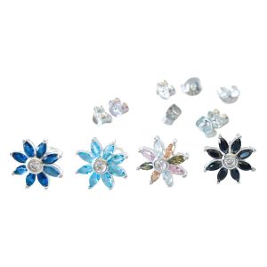 CZ Flower Studs