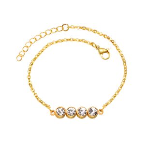 4 CZ Chain Bracelet