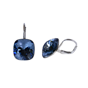 Denim Blue Swarovski Crystal Earrings