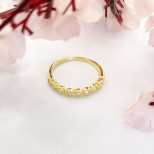 Half Eternity CZ Ring