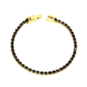 3mm Round Black CZ Tennis Bracelet