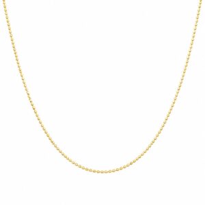 Petite Flat Beaded Gold Chain Necklace
