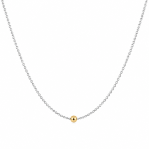 Gold Sliding Ball Necklace